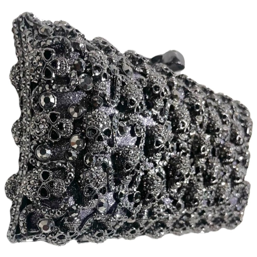 Skull Swarovski crystal purse